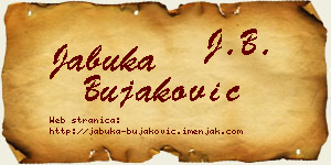 Jabuka Bujaković vizit kartica